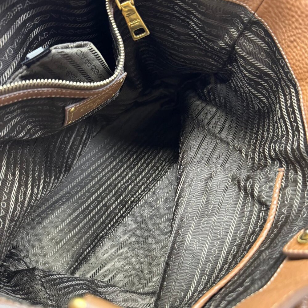 Prada Vitello Daino Leather Satchel Bag 535-071925 - Picture 12 of 16